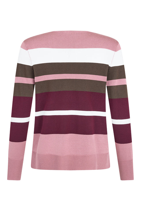 Sunday Womens Knit Pullover 63206281 252 - Rose Stripe