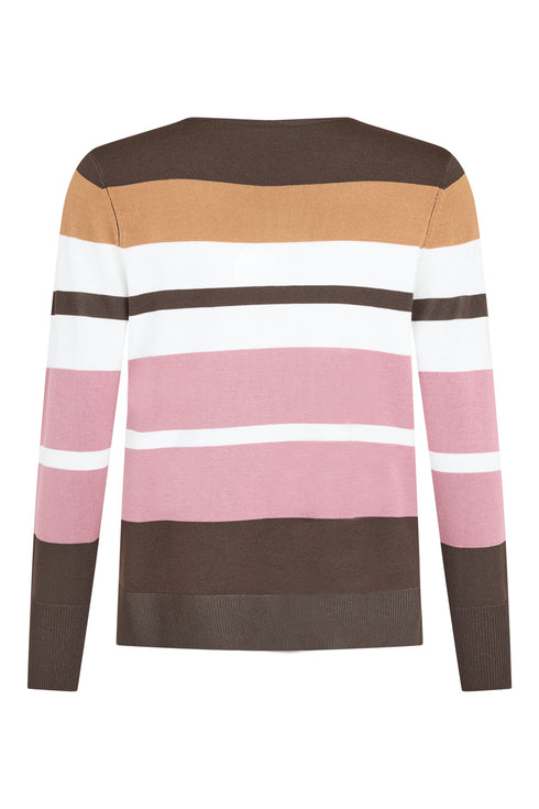 Sunday Womens Knit Jumper 63206281 392 - Brown Stripe