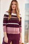 Sunday Womens Knit Pullover 63206281 252 - Rose Stripe