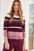 Sunday Womens Knit Pullover 63206281 252 - Rose Stripe