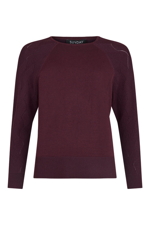 Sunday Womens Knit Jumper 6944 6281 56 - Sangria