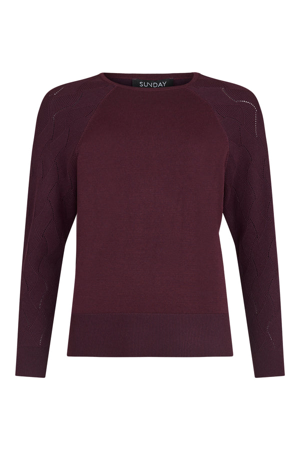 Sunday Womens Knit Jumper 6944 6281 56 - Sangria