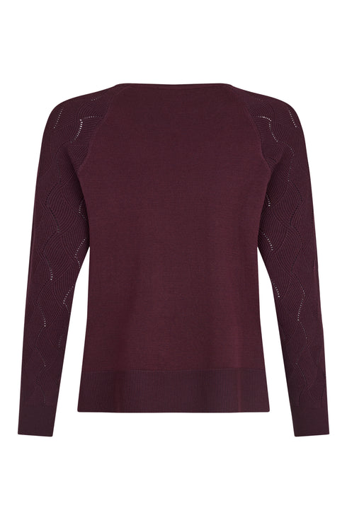 Sunday Womens Knit Jumper 6944 6281 56 - Sangria