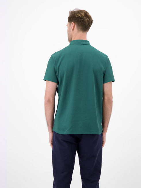 LERROS Soft Teal Waffle Cotton Polo Shirt — Regular Fit | 2633204