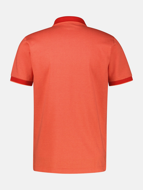 LERROS Vivid Red Two-Tone Cotton Polo Shirt — Regular Fit | 2633206