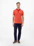 LERROS Vivid Red Two-Tone Cotton Polo Shirt — Regular Fit | 2633206