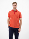 LERROS Vivid Red Two-Tone Cotton Polo Shirt — Regular Fit | 2633206