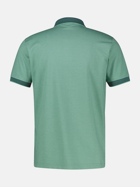 LERROS Soft Teal Two-Tone Cotton Polo Shirt — Regular Fit | 2633206