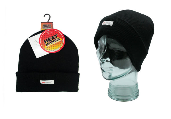 Men's Heat Machine 3M Thinsulate Turn-Up Cuff Hat - Warm Winter Acrylic Beanie 2633
