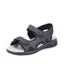 Rieker Men's Black 26455-00 Antistress Trekking Sandals with Triple Velcro Straps