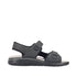 Rieker Men's Black 26455-00 Antistress Trekking Sandals with Triple Velcro Straps