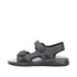 Rieker Men's Black 26455-00 Antistress Trekking Sandals with Triple Velcro Straps