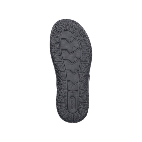 Rieker Men's Black 26455-00 Antistress Trekking Sandals with Triple Velcro Straps