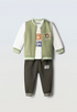 Hashtag Boys 3 Piece Good Vibes Jacket Long-Sleeve T-Shirt and Tracksuit Set 267607