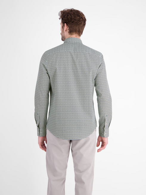 Lerros Mens Sporty Minimalist Print Casual Shirt 2681070 103 - Broken White