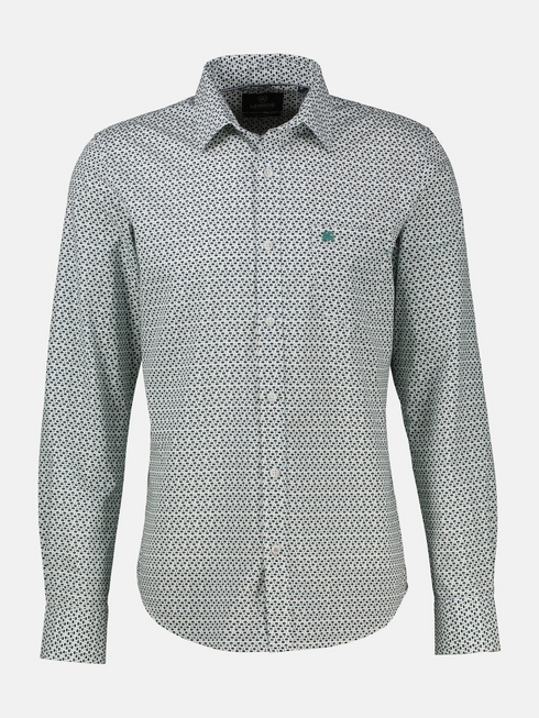 Lerros Mens Sporty Minimalist Print Casual Shirt 2681070 103 - Broken White