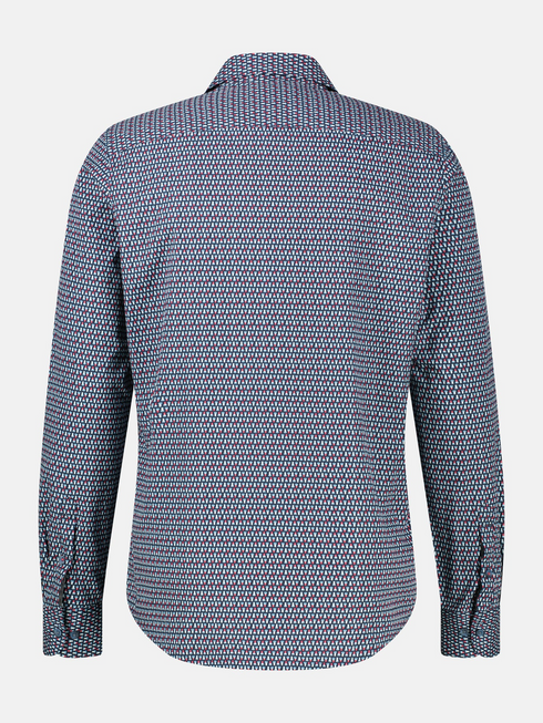 Lerros Mens Sporty Minimalist Print Casual Shirt 2681070 345 - Muted Red