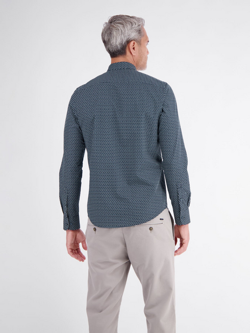 Lerros Mens Sporty Minimalist Print Casual Shirt 2681070 485 - Classic Navy