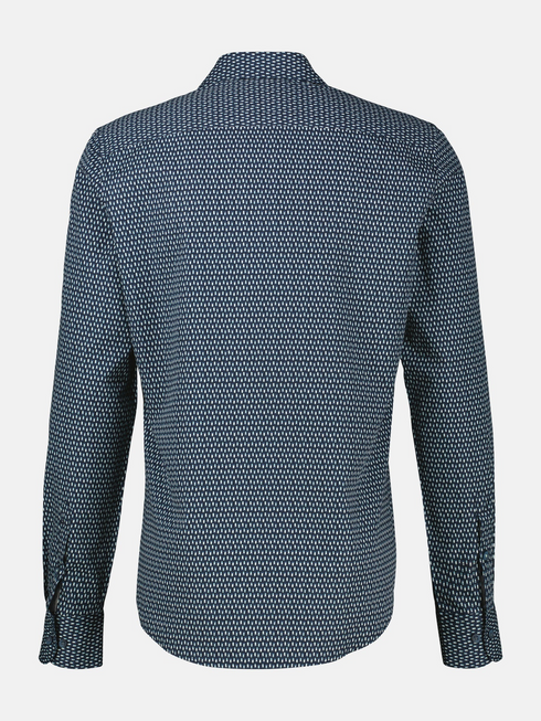 Lerros Mens Sporty Minimalist Print Casual Shirt 2681070 485 - Classic Navy
