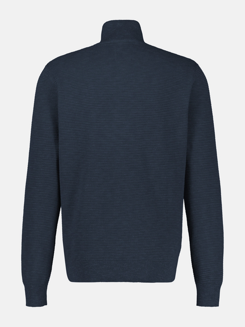 Lerros Casual 1/4 Zip Cotton Knit Sweater 2685428 485 - Classic Navy