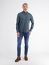 Lerros Checked Cotton Casual Long Sleeve Shirt 2691182 485 - Classic Navy