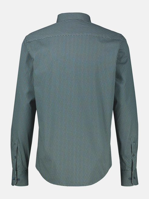 Lerros Patterned Sporty Casual Cotton Shirt 2691474 643 - Basil Green