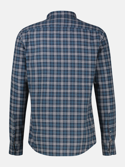 Lerros Mens Cotton Plaid Check Casual Shirt 2691476 485 - Classic Navy