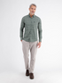Lerros Mens Cotton Plaid Check Casual Shirt 2691476 643 - Basil Green