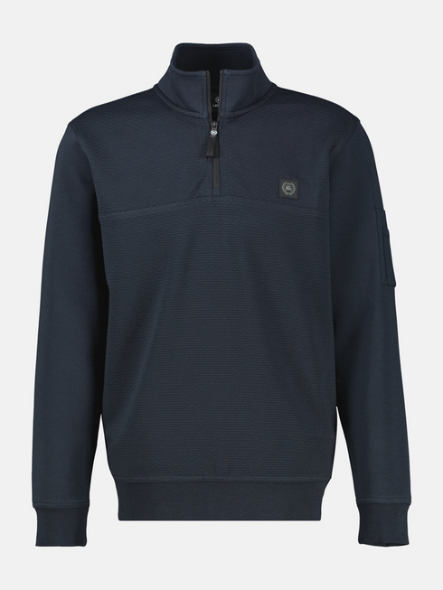 Lerros Mens 1/4 Zip Troyer Sweatshirt 2694422 485 - Classic Navy