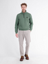 Lerros Mens 1/4 Zip Troyer Sweatshirt 2694422 643 - Basil Green