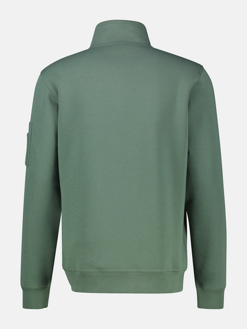 Lerros Mens 1/4 Zip Troyer Sweatshirt 2694422 643 - Basil Green
