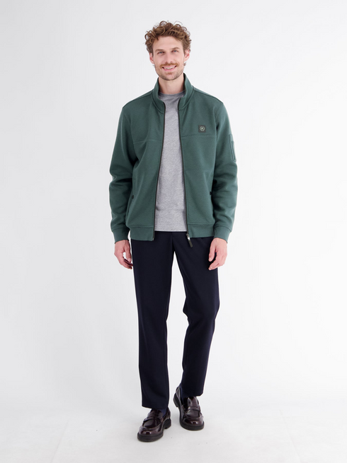 Lerros Mens Full Zip Sweatshirt 2694523 664 - Cedar Green