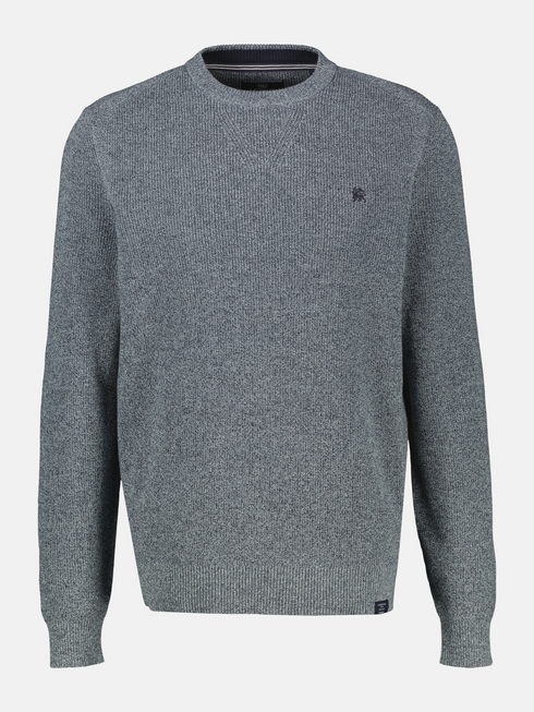 Lerros Cotton Crew Neck Jumper 2695021 418 - Misty Blue