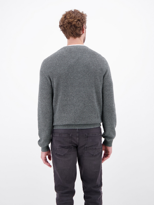 Lerros Cotton Crew Neck Jumper 2695021 418 - Misty Blue
