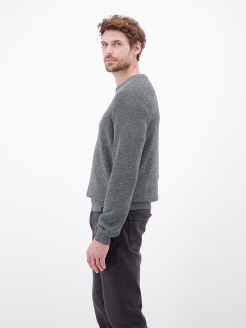 Lerros Cotton Crew Neck Jumper 2695021 418 - Misty Blue