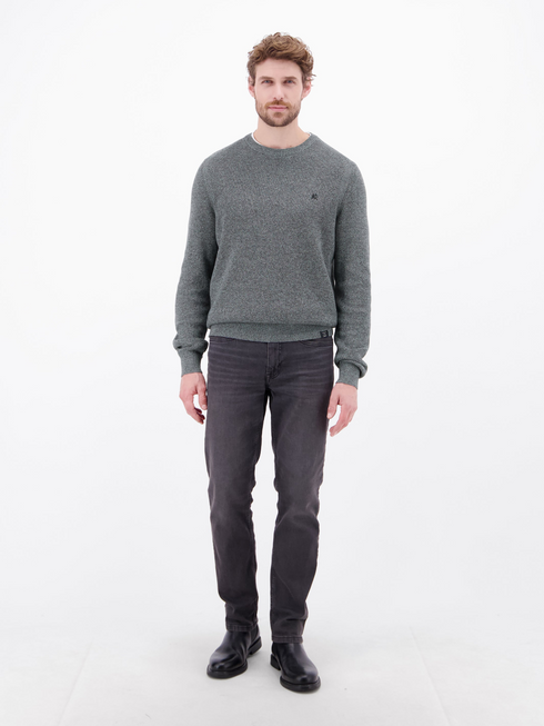 Lerros Cotton Crew Neck Jumper 2695021 418 - Misty Blue