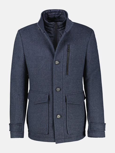 Lerros 2-in-1 Wool Blend Coat with Removable Vest Insert 2697050 - Classic Navy