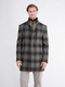Lerros Wool Blend Check Coat with Removable Vest Insert 2697278 289 - Dark Graphite
