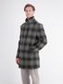 Lerros Wool Blend Check Coat with Removable Vest Insert 2697278 289 - Dark Graphite