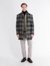 Lerros Wool Blend Check Coat with Removable Vest Insert 2697278 289 - Dark Graphite