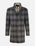 Lerros Wool Blend Check Coat with Removable Vest Insert 2697278 289 - Dark Graphite