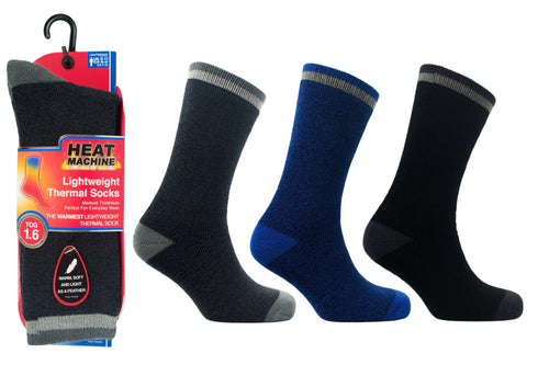 Heat Machine – Men’s 1.6 TOG Lightweight Thermal Socks – 1 Pair – 2761