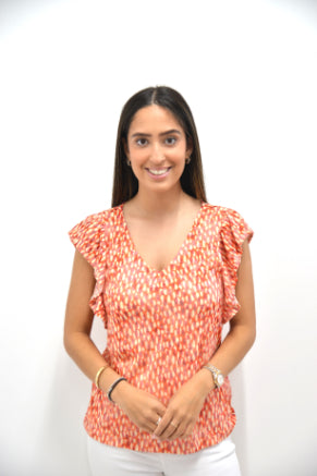 Jessica Graaf V-Neck Animal Print Sleeveless T-Shirt 29525 - Womenswear