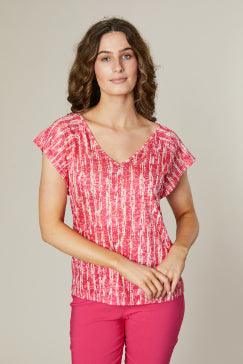 Jessica Graff V-Neck Printed T-Shirt 29531