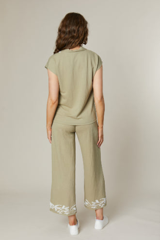 Jessica Graaf Cropped Linen Look Trousers 29914