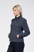 Jessica Graaff Jacquard Full-Zip Top Slim Fit Navy 30075-003