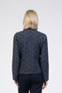 Jessica Graaff Jacquard Full-Zip Top Slim Fit Navy 30075-003