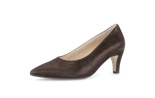 Gabor Womens Pointed Toe Court Shoe 3014.01.005 - Mocca