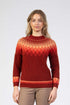 Jessica Graaf Ombre Fair Isle Sweater Relaxed Fit in Crimson 30332-041