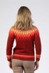 Jessica Graaf Ombre Fair Isle Sweater Relaxed Fit in Crimson 30332-041